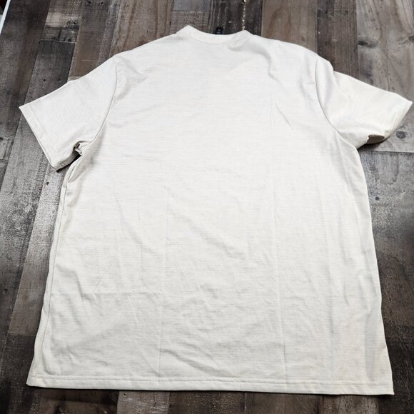 Mens Adidas size 2XL Beige Houndstooth Collarless Golf Polo Shirt - Picture 4 of 9